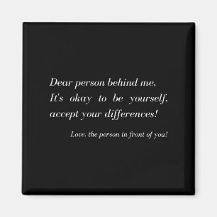 Beste Persoon Achter Me! Wees Jezelf, Positief Ber Magneet