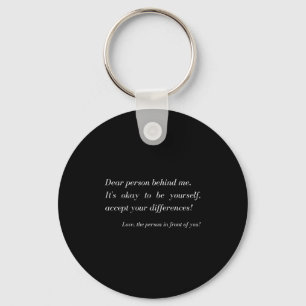 Beste Persoon Achter Me! Wees Jezelf, Positieve Bo Sleutelhanger