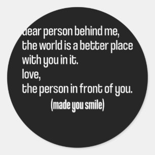 Beste persoon achter mij de wereld is een betere p ronde sticker