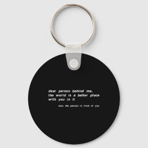 Beste persoon achter mij de wereld is een betere p sleutelhanger