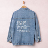 Beste persoon achter mij Vriendelijkheid Quote v2 Denim Jacket (Hangar)
