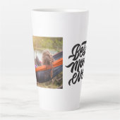 Beste persoonlijke foto van mam Ever Modern script Latte Mok (Voorkant)