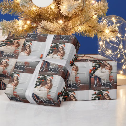 Beste persoonlijke foto van mama cadeaupapier (Feestdagen)