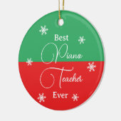 Beste pianoleraar ooit Piano Key Foto Keramisch Ornament (Links)