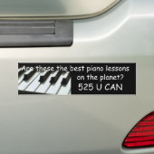 Beste pianolessen bumper sticker (Op auto)