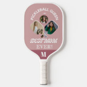 Beste pickleball mam ooit gepersonaliseerd 3 foto  pickleball paddle (Voorkant)