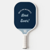Beste Pickleball Papa Ooit 2 Foto Grid Afbeelding Paddle (Achterkant)