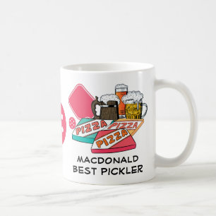 BESTE PICKLER Bier Pizza PICKLEBALL Koffiemok