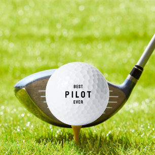 Beste piloot ooit Aviation Eenvoudige Typografie Golfballen