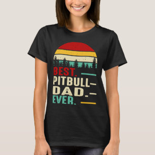 Beste Pitbull Papa Ever Grappig Retro Papa Birt T-shirt
