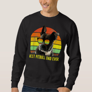 Beste Pitbull papa ooit schattig grappige retro zo Trui