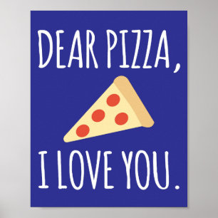 Beste Pizza, ik hou van je Poster