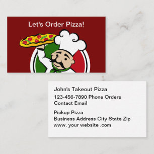 Beste Pizza Takeout Visitekaartjes