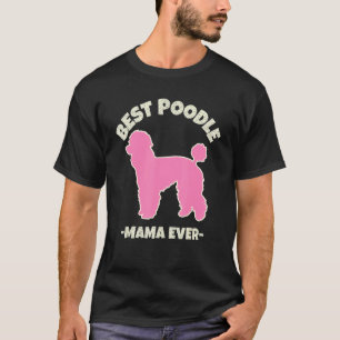 Beste poedel mama ooit hond mam roze poedel t-shirt