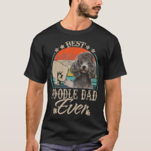 Beste poedel papa ooit vuist bump dog cadeau t-shirt