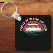 Beste ponton kapitein boot partij in slow motion c sleutelhanger (Voorkant)