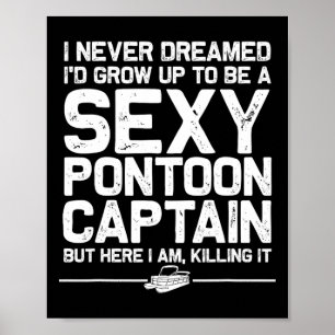 Beste Ponton Kapitein Kunst Voor Mannen Vrouwen Bo Poster
