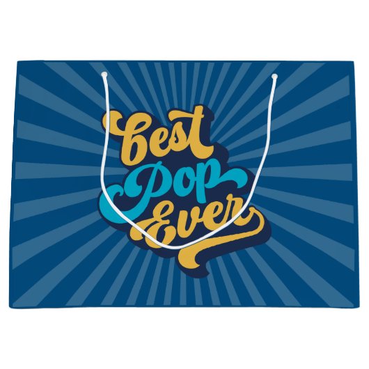 Beste Pop ooit Vaderdag Groot Cadeauzakje (Voorkant)