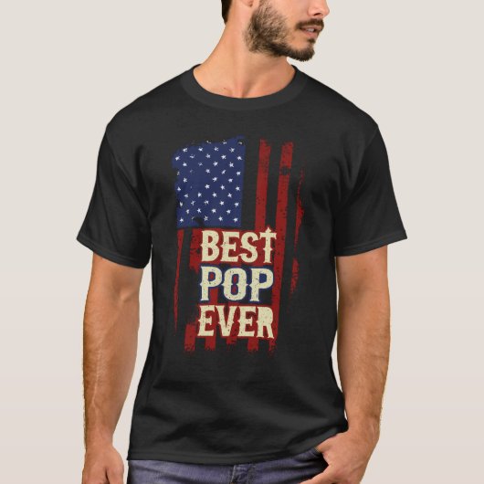 Beste Pop ooit van ons Flag Grandpa Fathers Day Gi T-shirt (Voorkant)