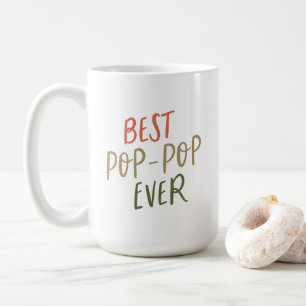 Beste Pop-Pop ooit Colorful Holiday Type Coffee Mo Koffiemok