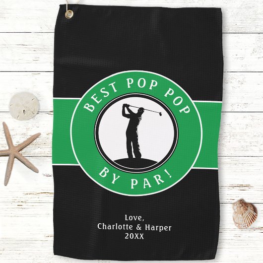 Beste Pop Pop van Par Elegant Sport Golfer Custom Golfhanddoek