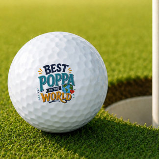 Beste Poppa ter Wereld Golfbal Golfballen