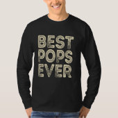 Beste Poppen ooit Funny Grandpa Vaderdag T-shirt (Voorkant)