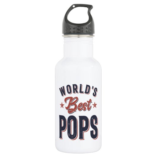 Beste Poppen ter wereld | vader opa Gift Waterfles (Voorkant)
