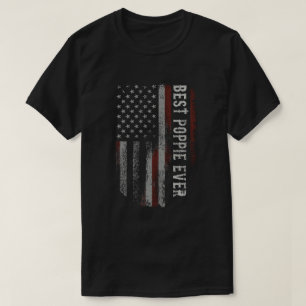 Beste Poppie ooit Amerikaanse vlag opa T-shirt