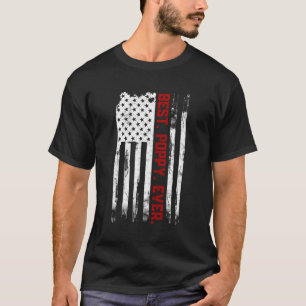Beste Poppy Ooit Amerikaanse Vlag Father’S Dag P T-shirt