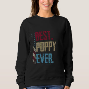 Beste Poppy ooit Amerikaanse vlag Papa Gift Trui