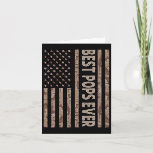 Beste Pops Ooit Us Amerikaanse Vlag Grappige Groot Kaart (Voorkant)