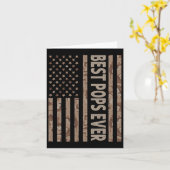 Beste Pops Ooit Us Amerikaanse Vlag Grappige Groot Kaart (Gele Bloem)