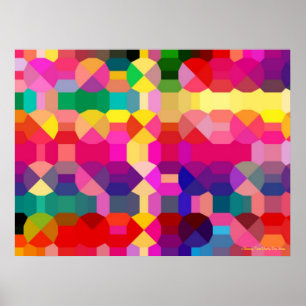 BESTE POSTERS - RAINBOW GEOMETRIC ART - GIFTS
