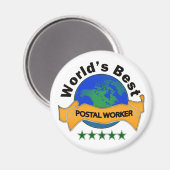 Beste postwerker ter wereld magneet (Voorkant / Achterkant)