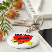 Beste postwerker ter wereld sleutelhanger (Zijkant)