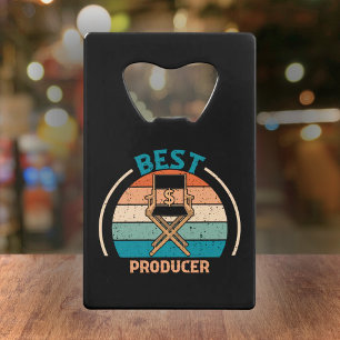 Beste Producer Retro - Filmmaker Gift Kredietkaart Flessenopener