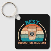 Beste Productieassistent - Retro Style Sleutelhang Sleutelhanger (Voorkant)