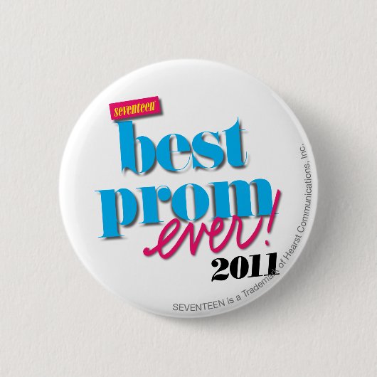 Beste Prom-server - Aqua Ronde Button 5,7 Cm (Voorkant)