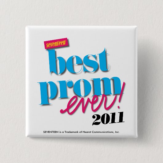Beste Prom-server - Aqua Vierkante Button 5,1 Cm (Voorkant)