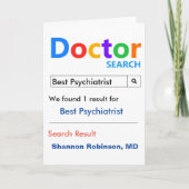 Beste Psychiatrische Zoektocht Bedankkaart (Voorkant)