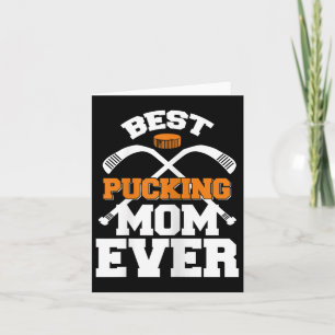Beste pucking moeder ooit hockey sport liefhebber kaart