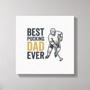 Beste Pucking Vader Ooit Hockey Vader Shirt Ontwer Canvas Afdruk