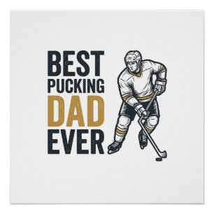 Beste Pucking Vader Ooit Hockey Vader Shirt Ontwer Perfect Poster