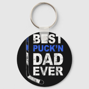 Beste Puckn Dad ooit Shirt Mannen Hockey Daddy Vad Sleutelhanger