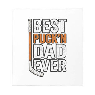 Beste Puck'n Papa Ooit Hockey Vader Vector Design_ Notitieblok