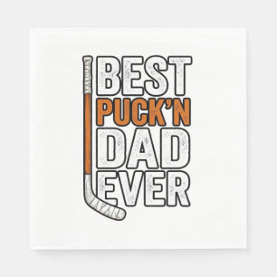 Beste Puck'n Papa Ooit Hockey Vader Vector Design_ Servet