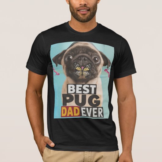 Beste Pug Dad Ooit T-shirt - Funny Pug Lover Gift (Voorkant)