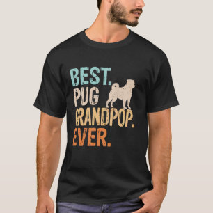 Beste Pug-grootvader ooit Hondenliefhebber Opa Gra T-shirt
