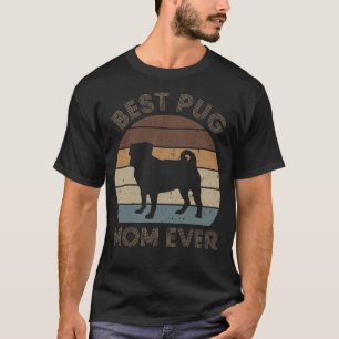 Beste Pug Moeder Ooit Funny Vintage Pug Hond Mama T-shirt
